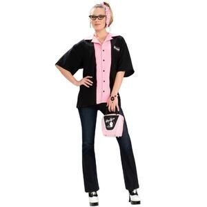 Queen Pins Bowling Shirt Women's Adult Halloween Costume Cosplay BOWLING SHIRT